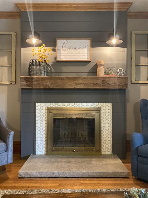 fireplace with shiplap above|shiplap fireplace siding ideas.